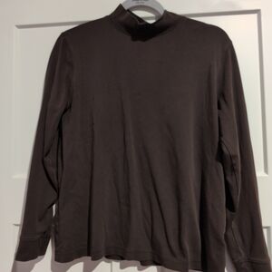 Lands' End Women's Brown Long Sleeve Top